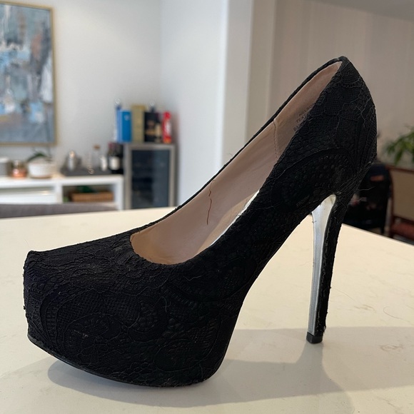 Black lace heels / Halloween heels - Picture 4 of 6